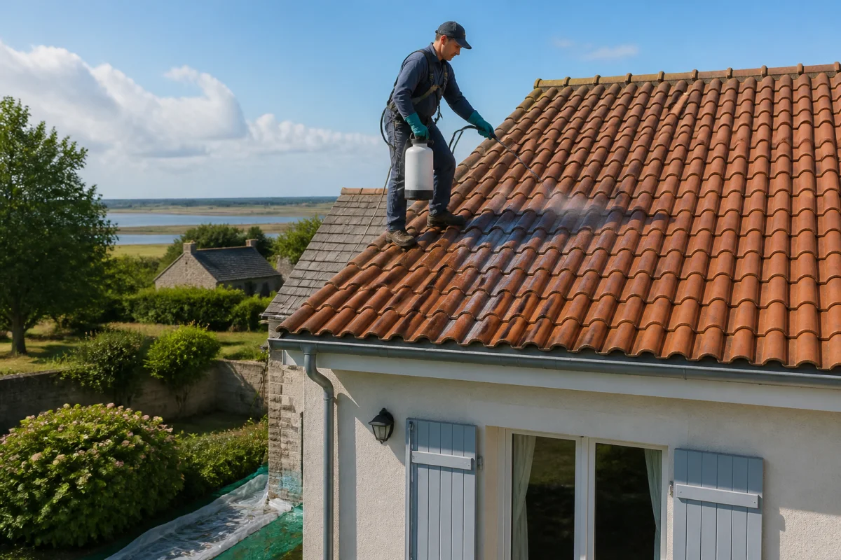 Démoussage de toiture à Guérande, les conseils pour un toit durable