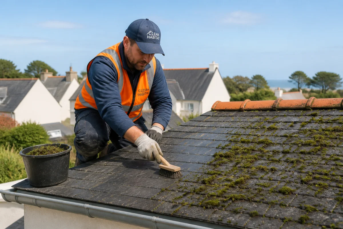 Démoussage de toiture à Guérande, les conseils pour un toit durable