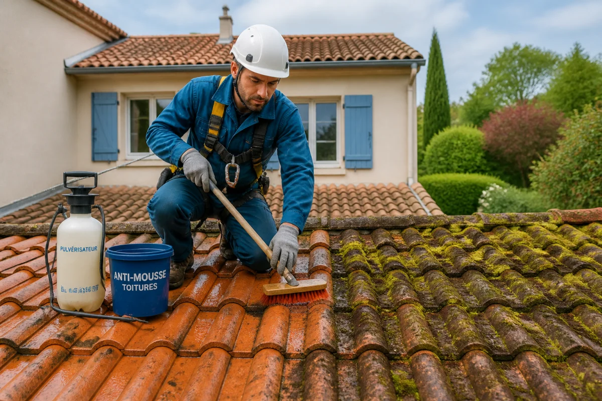 Nettoyage de toiture et démoussage pour préserver durablement sa maison