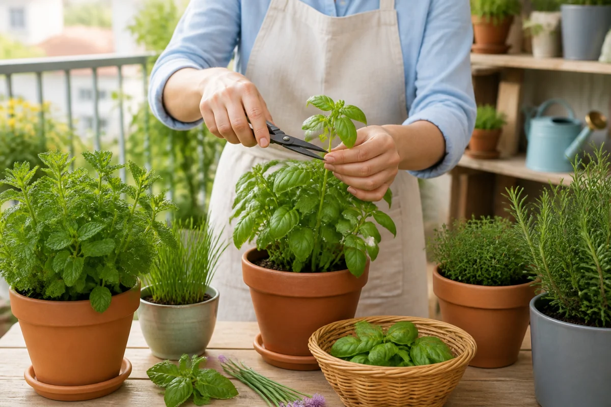 Bien entretenir les plantes aromatiques en pot au fil des saisons